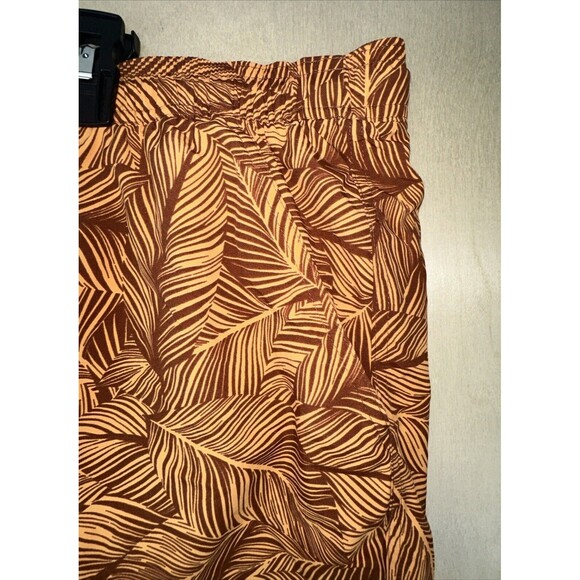 EDDIE BAUER  Sz 2XL Tropical Leaf Print Pull On Beach Swim Trunks Shorts Pockets - Picture 4 of 9
